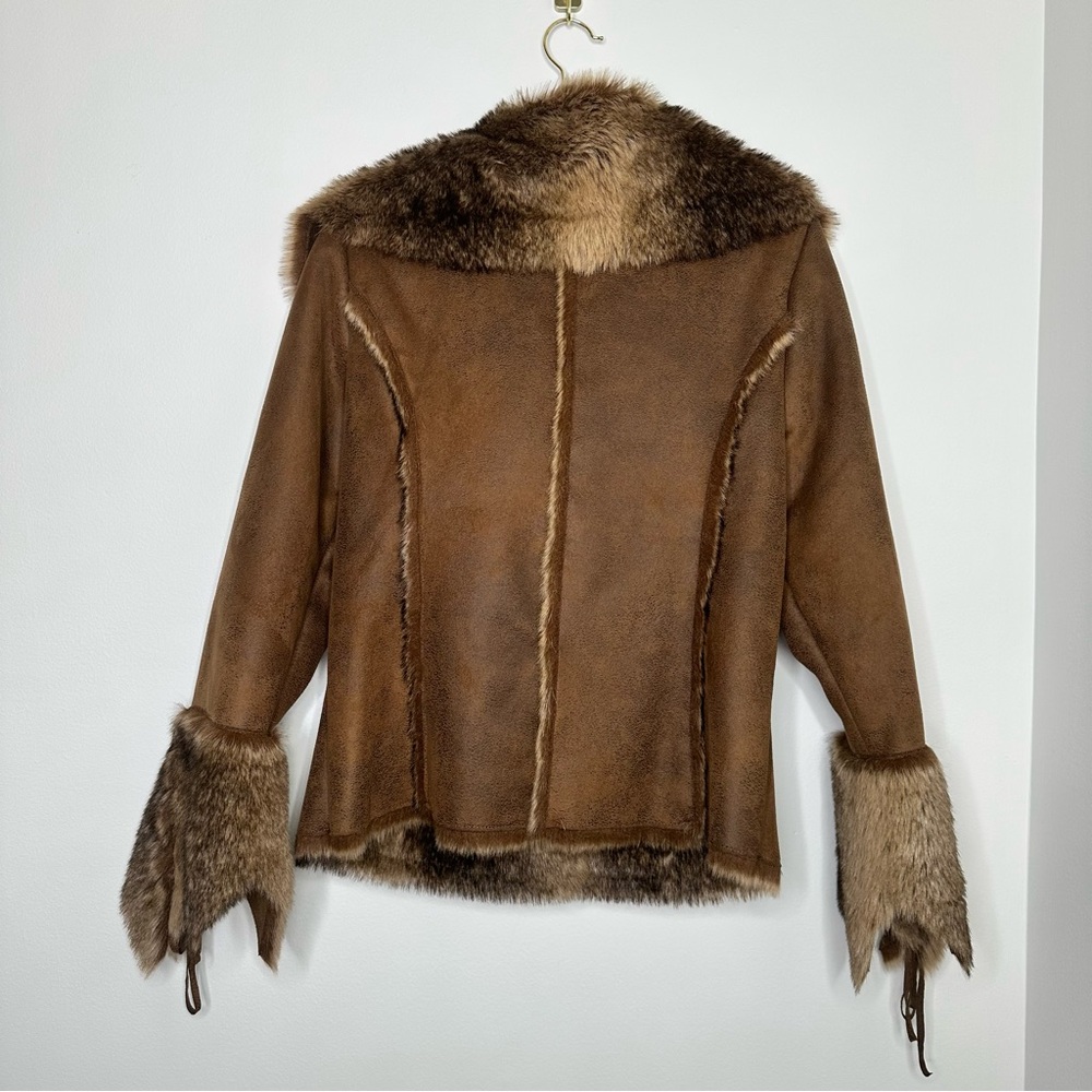 Scully Honey Creek Faux Fur Jacket in Java Brown - Picture 6 of 10